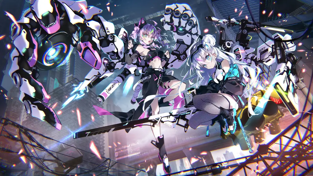 4k机械少女壁纸｜赛博朋克背景图片 - 二次元机甲「哲风壁纸」