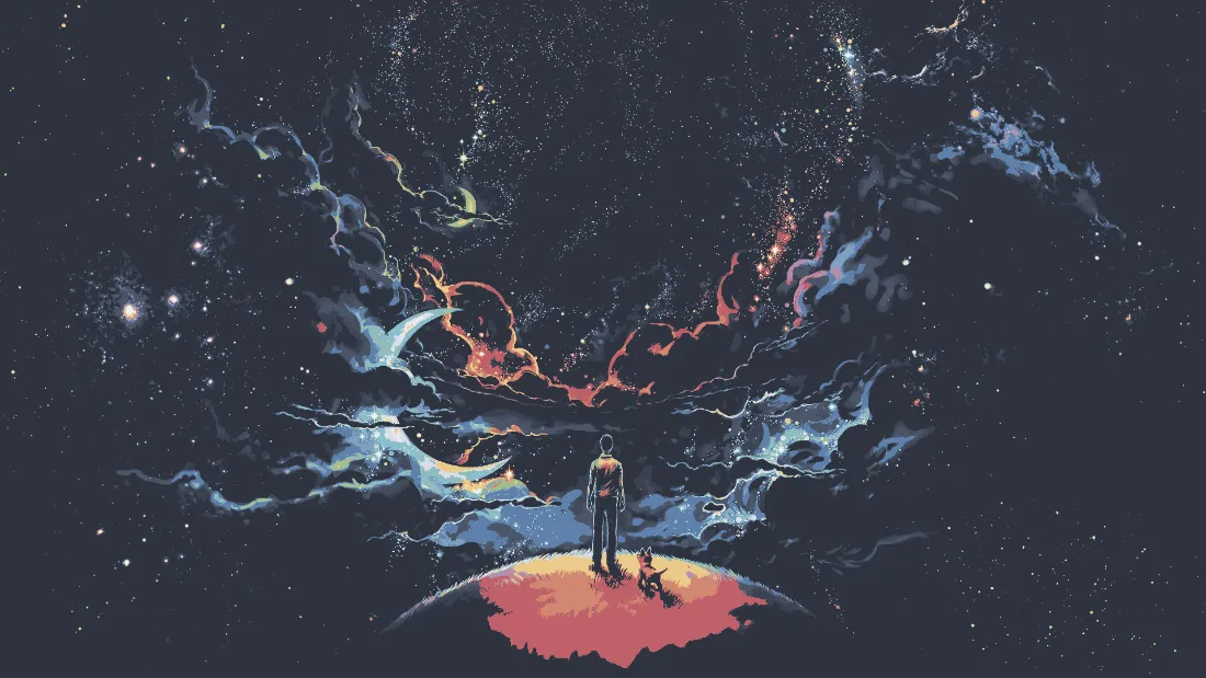 2k星际人物壁纸｜宇宙艺术背景图片 - 酷感插画「哲风壁纸」