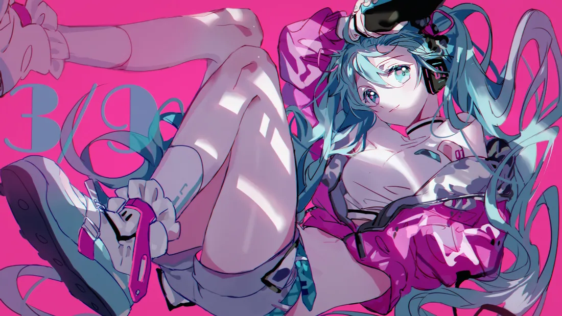 2k赛博风壁纸｜初音未来背景图片 - 39元素「哲风壁纸」