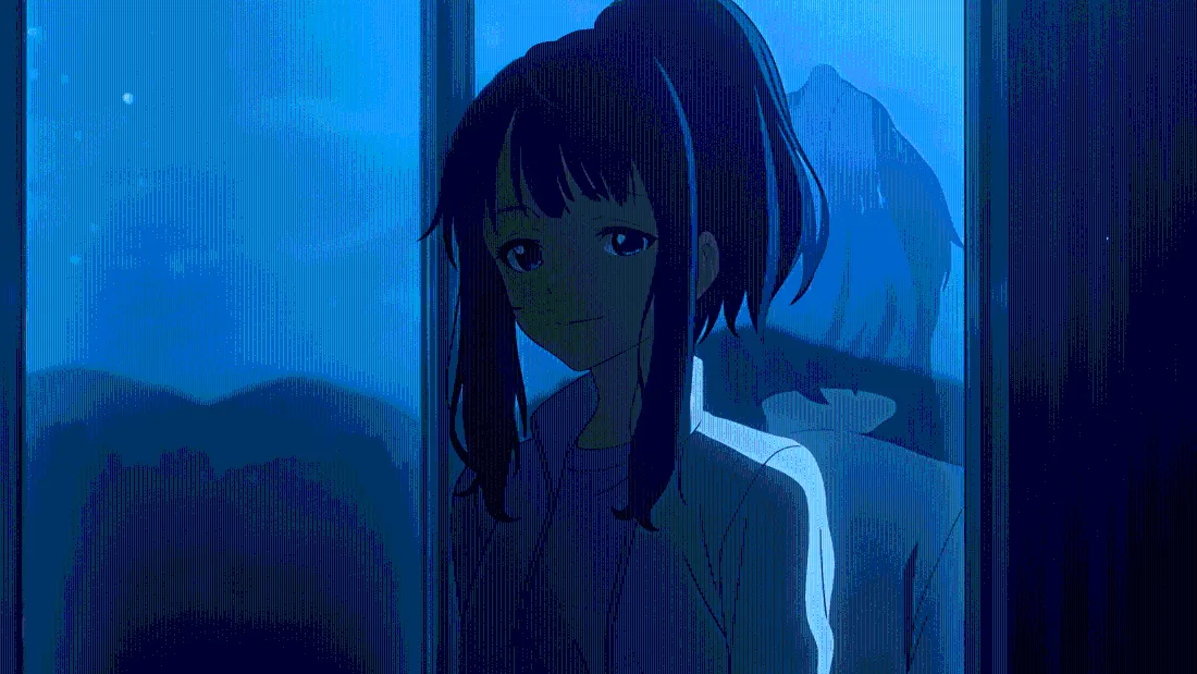 2k雨幕少女壁纸｜蓝紫氛围背景图片 - 二次元「哲风壁纸」