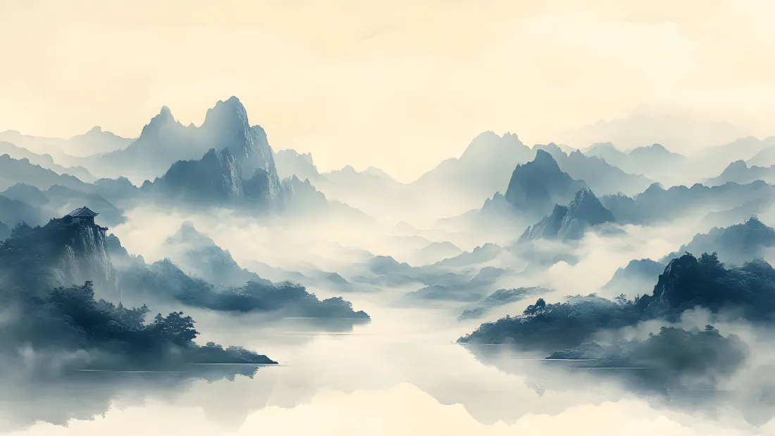 4k水墨山水壁纸｜国风意境背景图片 - 自然「哲风壁纸」