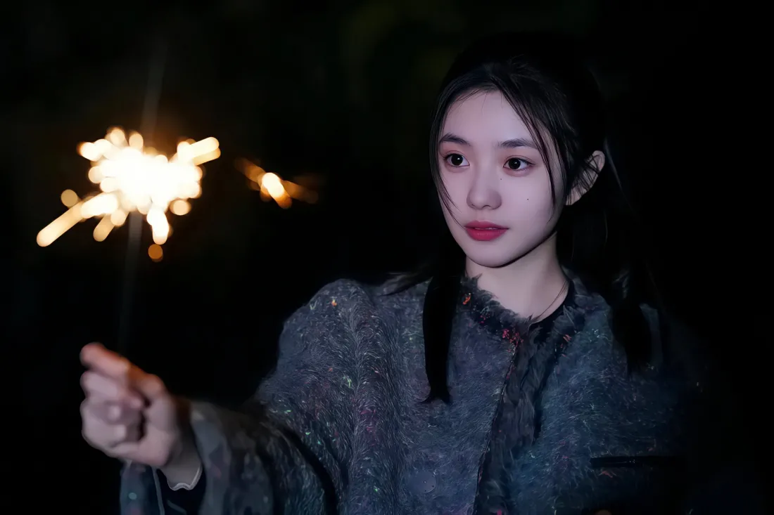 5k少女壁纸｜仙女棒背景图片 - 夜景手持「哲风壁纸」