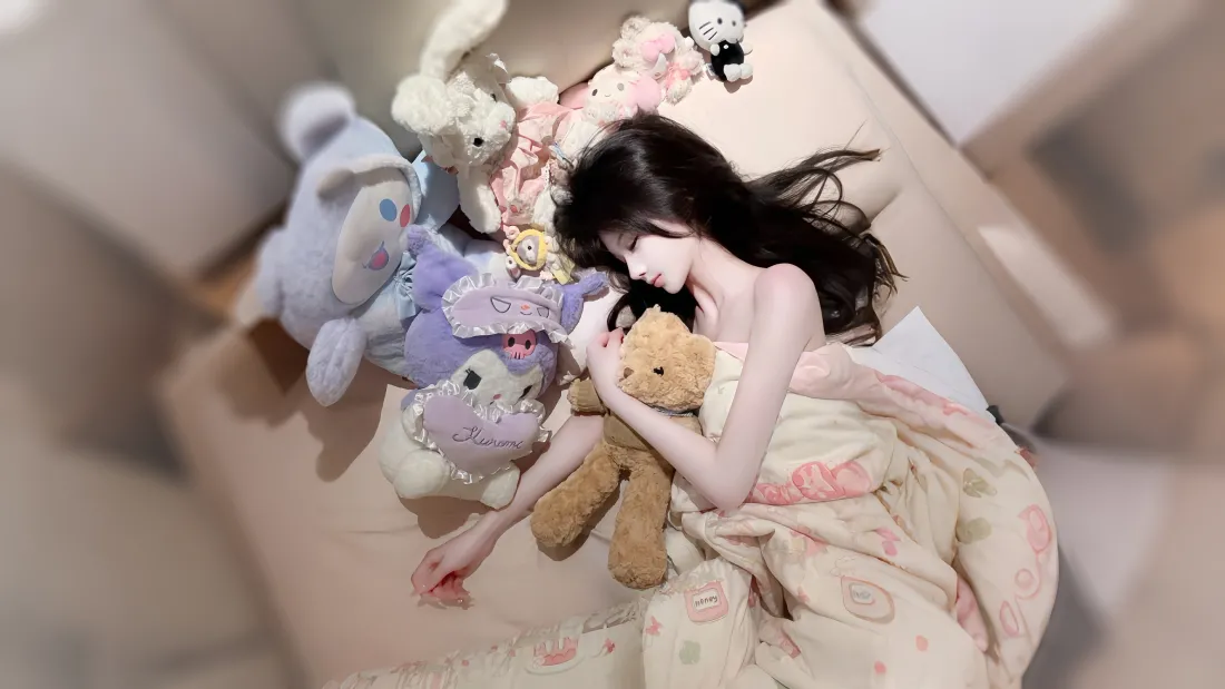 4k睡美人卧室壁纸｜布偶娃娃睡觉背景图片 - 甜梦「哲风壁纸」