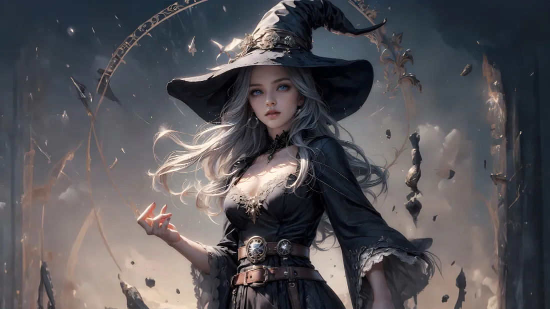 15k(女巫壁纸｜巫师背景图片 - 魔幻美女)「哲风壁纸」