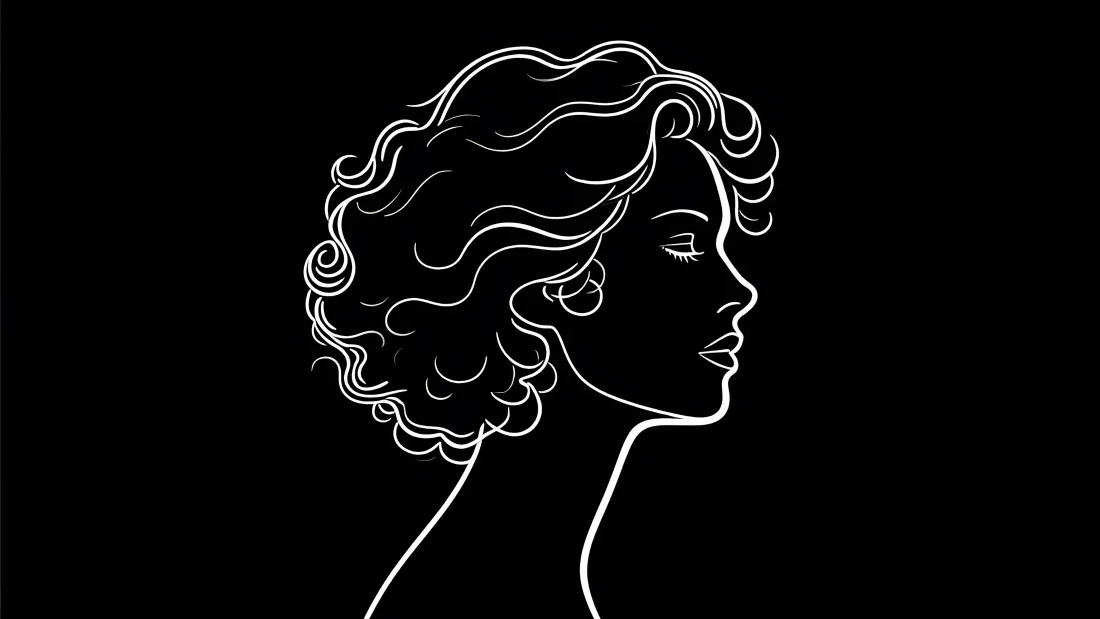 3k线条风女性壁纸｜侧脸轮廓背景图片 - 艺术「哲风壁纸」
