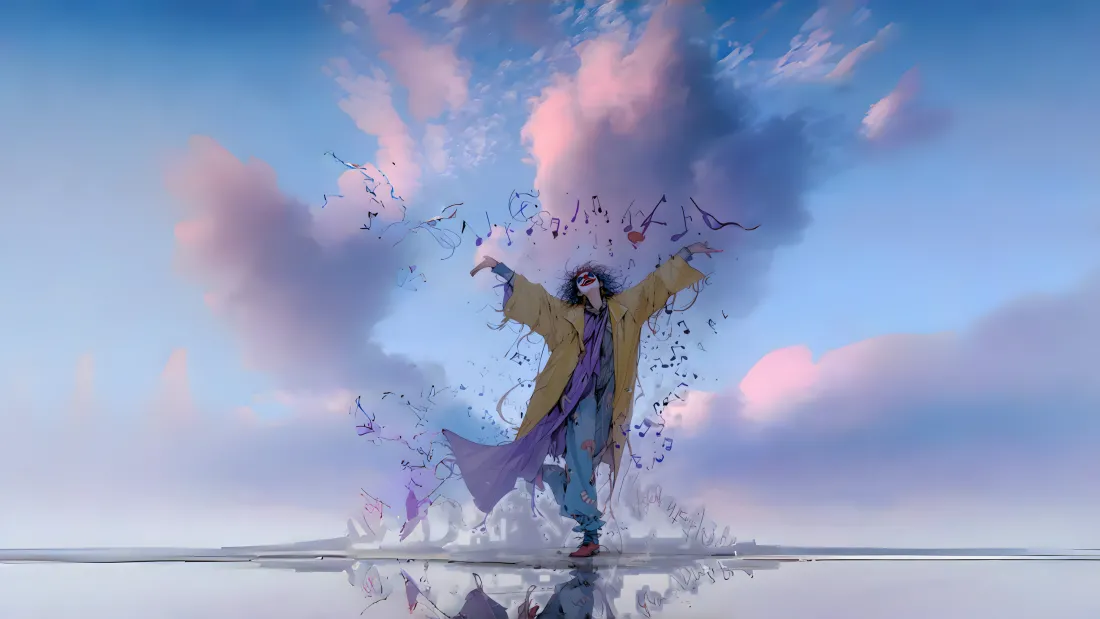 4k小丑壁纸｜快乐跳舞背景图片 - 奇幻天空「哲风壁纸」