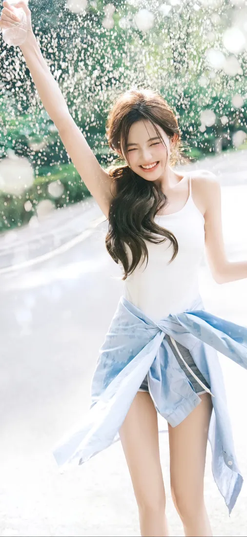 少女手机壁纸｜清新户外背景图片 - 青春靓丽「哲风壁纸」
