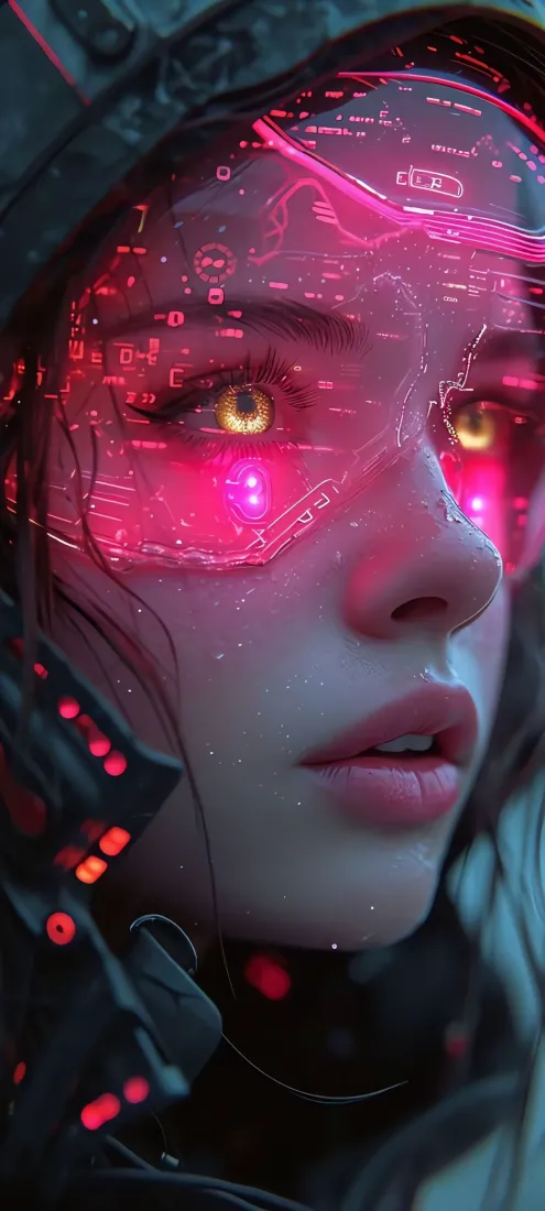 科技少女手机壁纸｜未来感背景图片 - 手机「哲风壁纸」