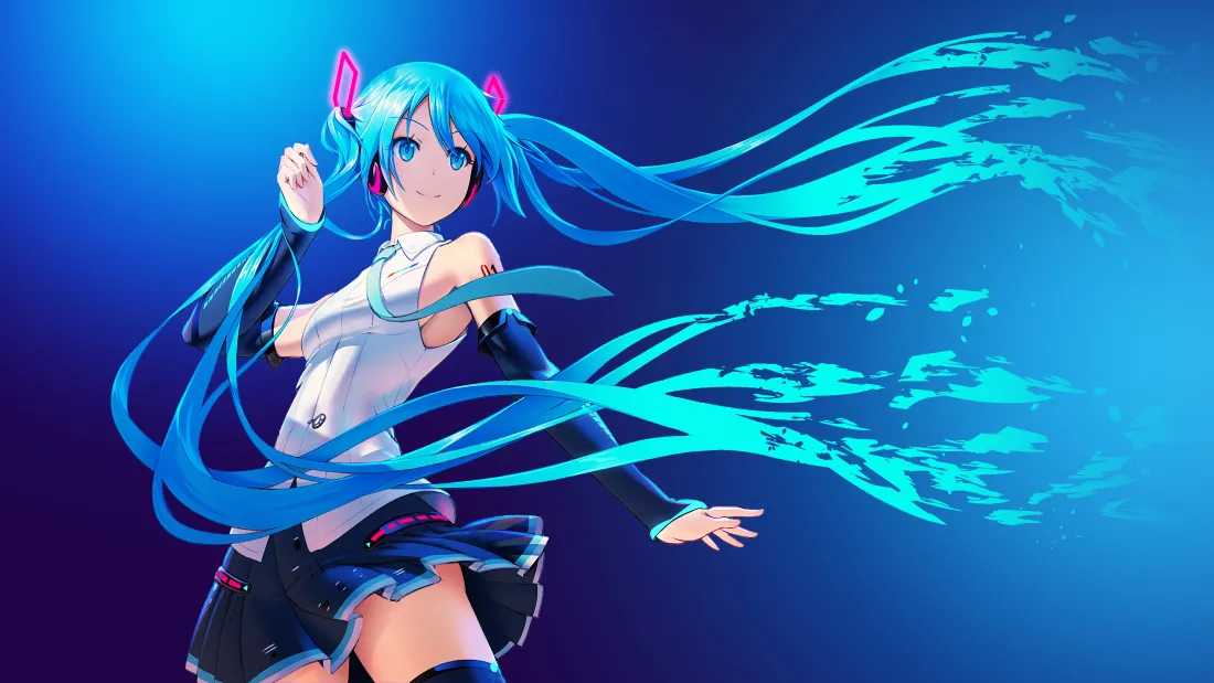 4k初音未来壁纸｜渐变背景图片 - 动感形象「哲风壁纸」