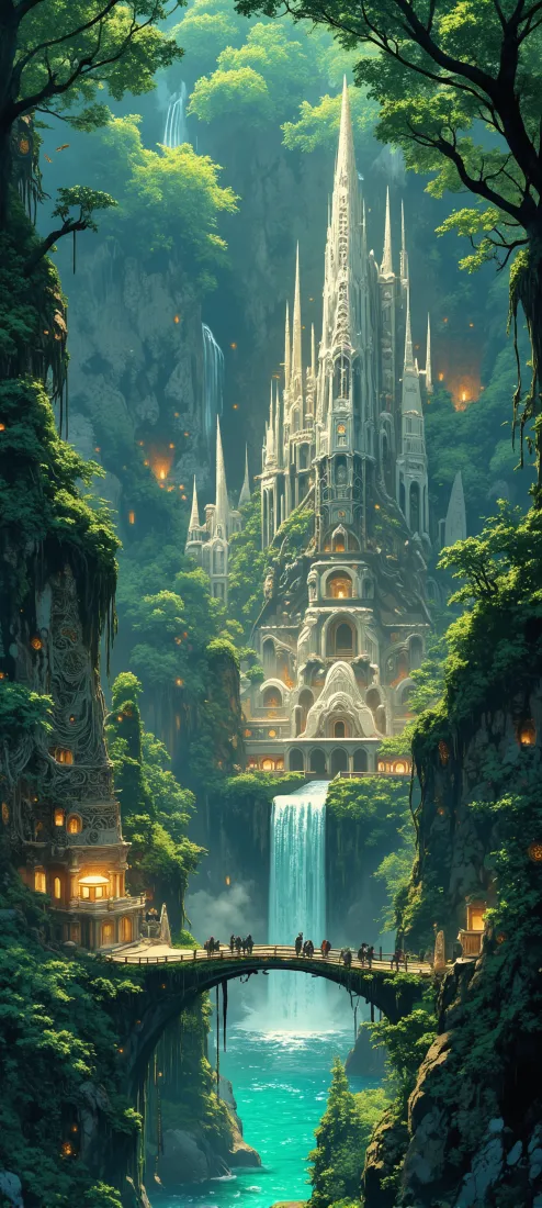 秘境城堡手机壁纸｜自然森林背景图片 - 奇幻景观「哲风壁纸」