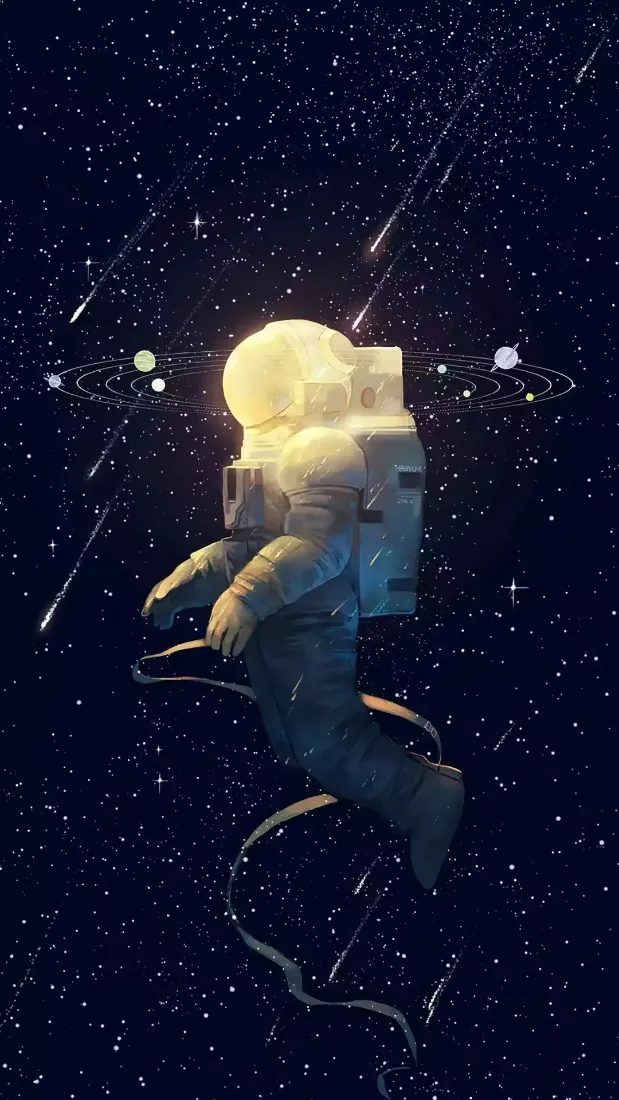 奇幻宇航员手机壁纸｜星空背景图片 - 宇宙漫游「哲风壁纸」