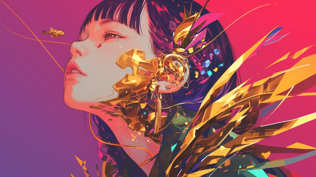 3k赛博少女壁纸｜机械装饰背景图片 - 未来感「哲风壁纸」
