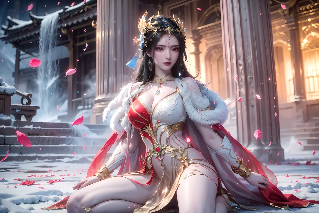 3k国漫女神壁纸｜古风冰雪背景图片 - 华丽服饰「哲风壁纸」