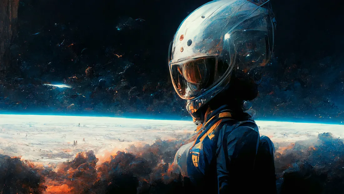4k星际美女壁纸｜太空科幻背景图片 - 艺术「哲风壁纸」