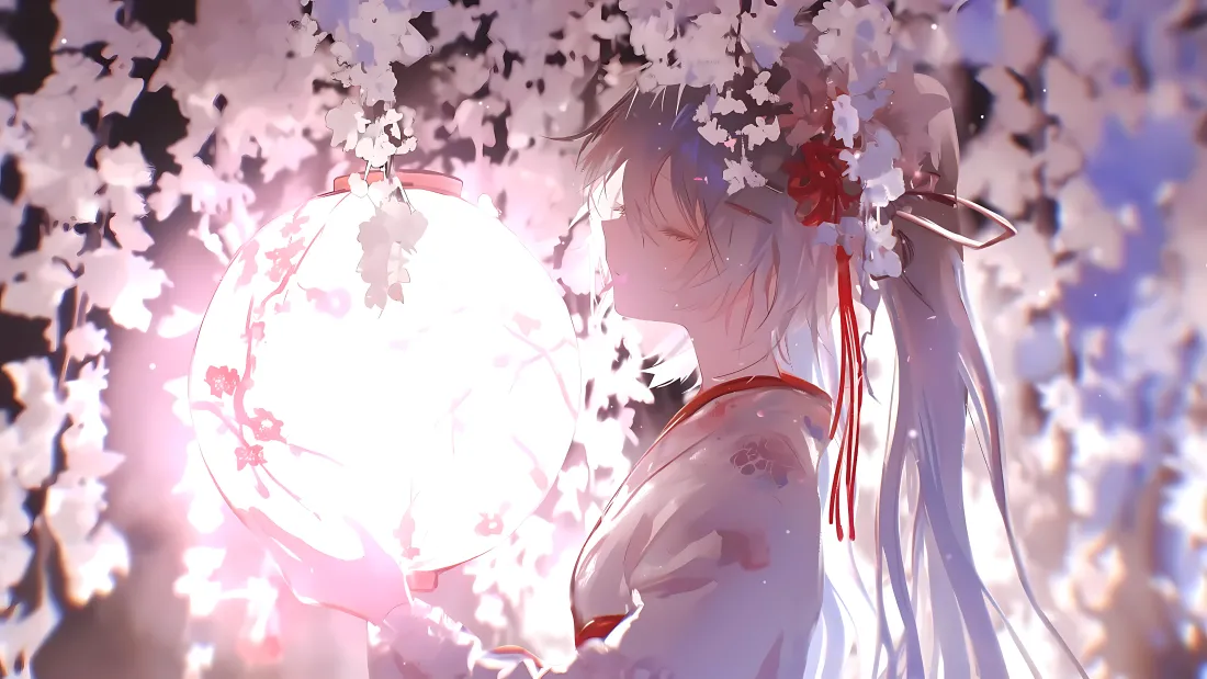 4k初音少女樱花背景壁纸｜唯美动漫画面 - 春日「哲风壁纸」