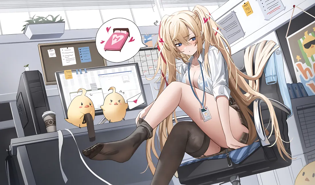 4k双马尾少女｜电脑桌背景图片 - 萌系场景「哲风壁纸」