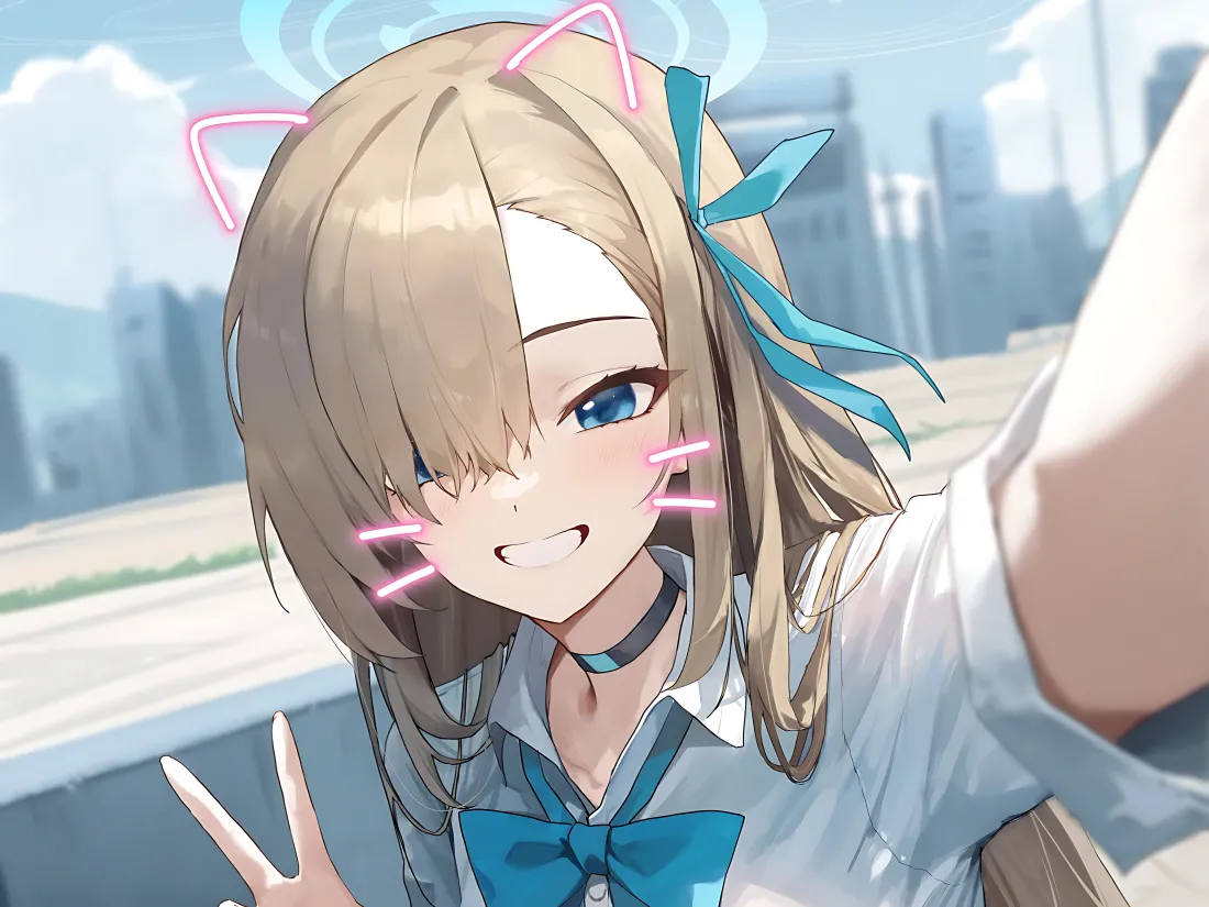 4k舰娘少女壁纸｜元气美少女背景图片 - 猫耳自拍「哲风壁纸」
