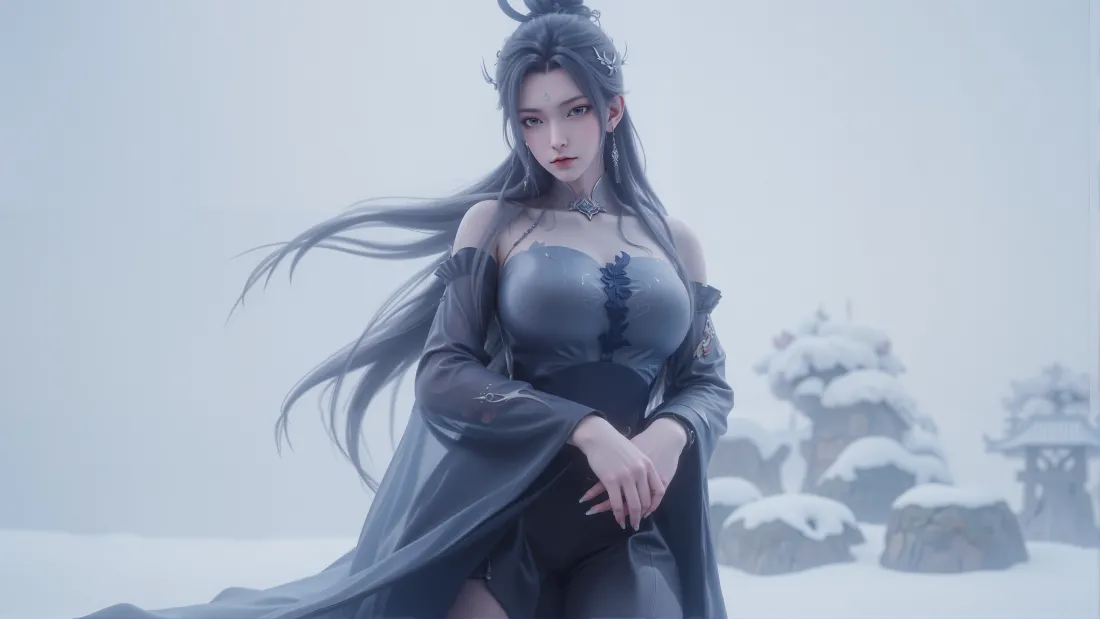 3k诛仙壁纸｜冰雪背景图片 - 陆雪琪「哲风壁纸」