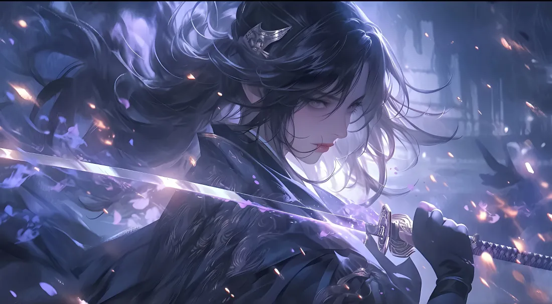 5k刀客少女壁纸｜风雪江湖背景图片 - 孤影「哲风壁纸」
