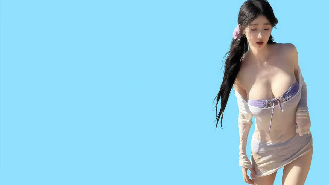 4k比基尼美女壁纸｜蓝天背景图片 - 魅力身姿「哲风壁纸」