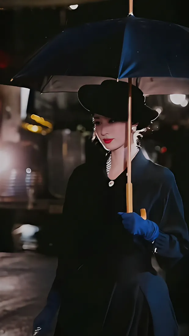 王楚然手机壁纸｜雨夜复古街拍背景图片 - 优雅氛围感「哲风壁纸」