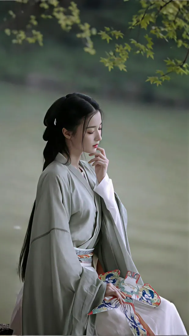 王楚然古风手机壁纸｜湖畔意境背景图片 - 古典美人「哲风壁纸」