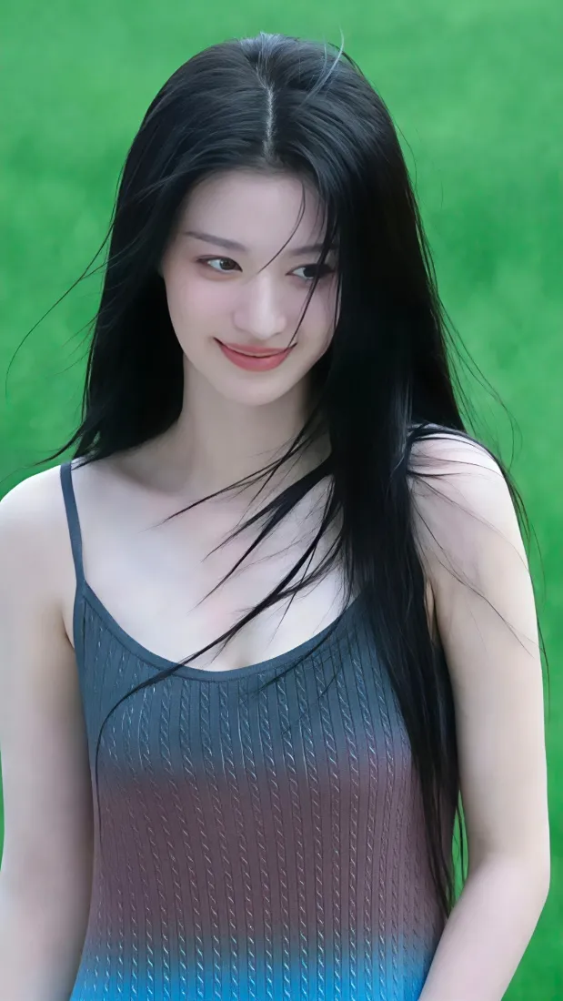 王楚然手机壁纸｜绿景清新背景图片 - 美女「哲风壁纸」