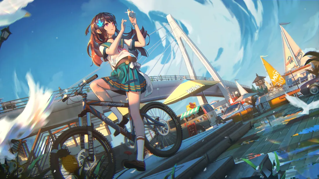 4k赛博少女壁纸｜未来都市背景图片 - 动漫插画「哲风壁纸」