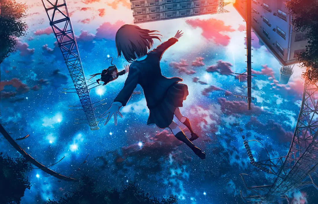 3k少女壁纸｜翻转星空背景图片 - 二次元「哲风壁纸」