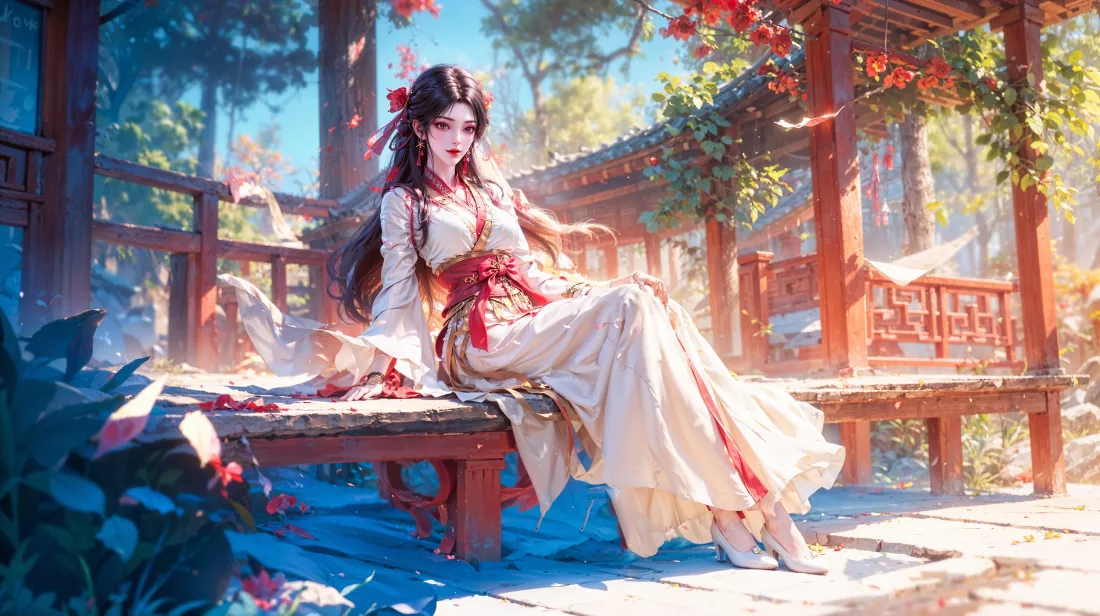 2k火灵儿壁纸｜完美世界背景图片 - 古风庭院「哲风壁纸」