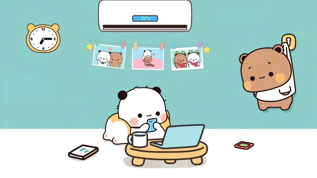4k熊猫熊壁纸｜卡通背景图片 - 可爱场景「哲风壁纸」