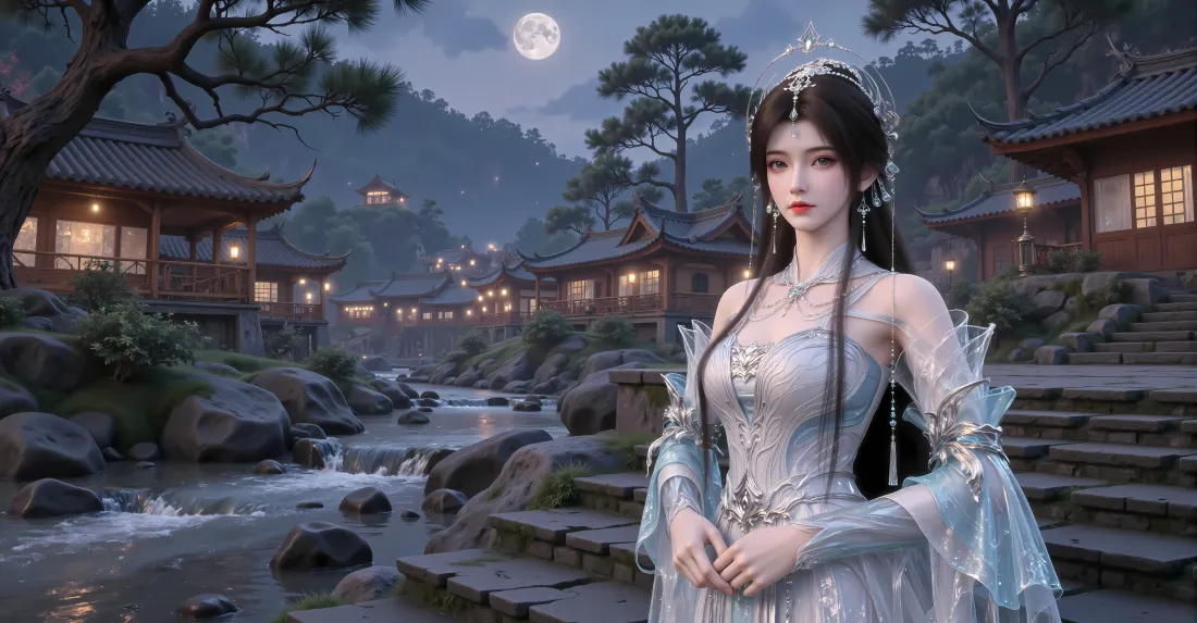 6k清漪完美世界壁纸｜古风背景图片 - 月夜「哲风壁纸」