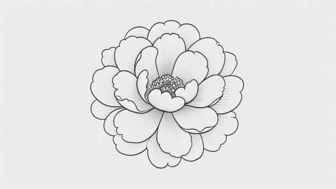 3k简约花朵壁纸｜线条画背景图片 - 艺术画「哲风壁纸」