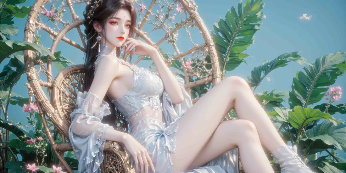 16k月婵壁纸｜完美世界背景图片 - 蓝色背景「哲风壁纸」