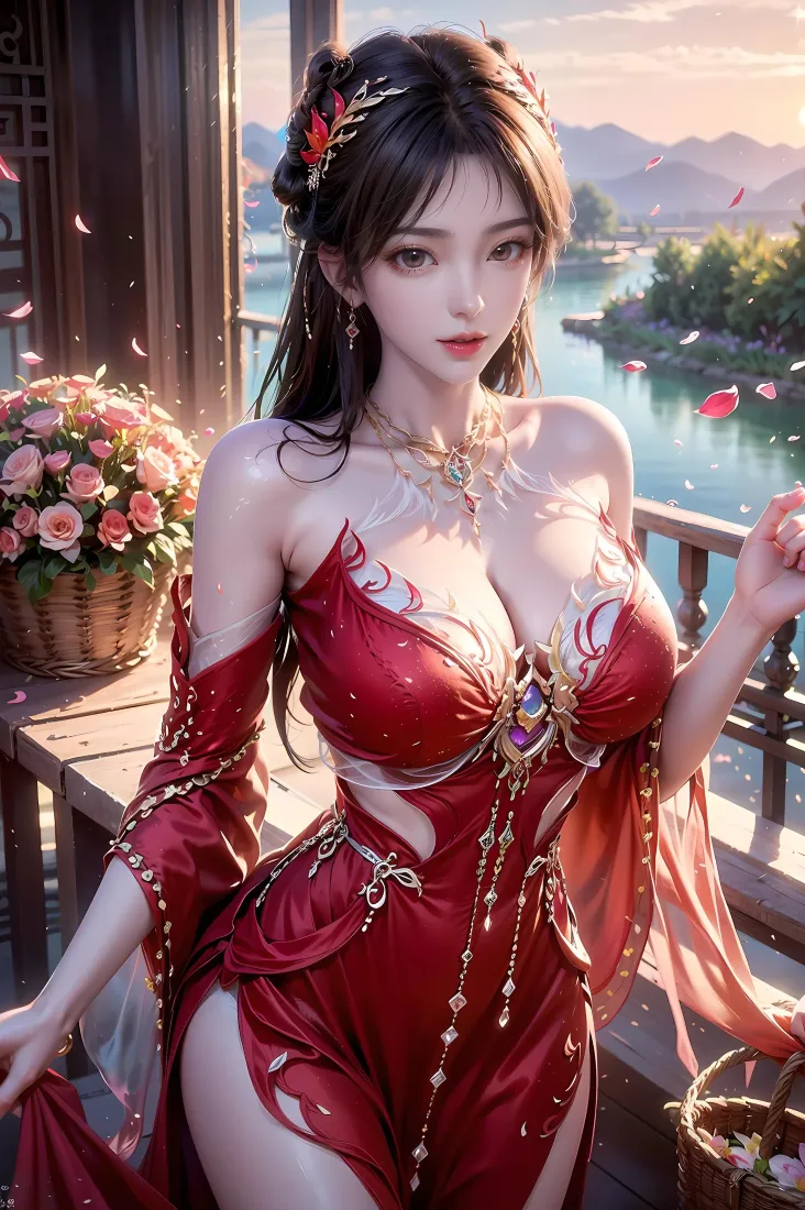 火灵儿手机壁纸｜古风背景图片 - 红色古装「哲风壁纸」