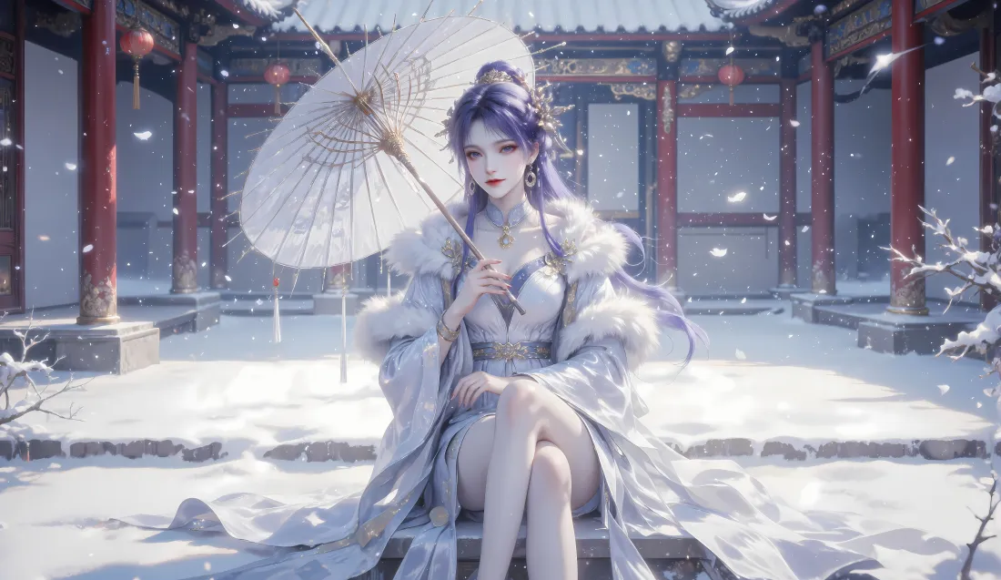 14k姬紫月壁纸｜遮天背景图片 - 雪景「哲风壁纸」