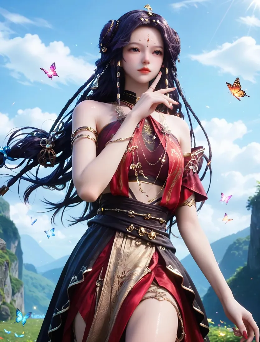 冷筱手机壁纸｜神印王座背景图片 - 红金服装「哲风壁纸」