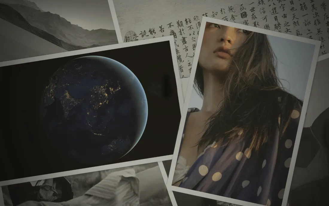3k拼图壁纸｜地球背景图片 - 女性「哲风壁纸」