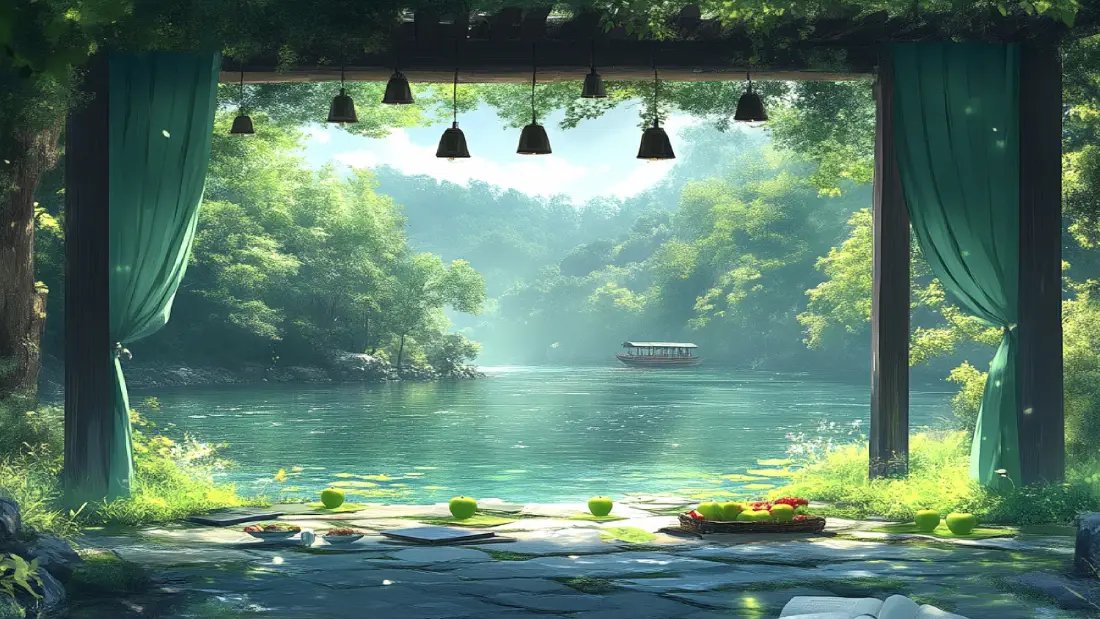 2k自然风景壁纸｜水面背景图片 - 绿色植物「哲风壁纸」