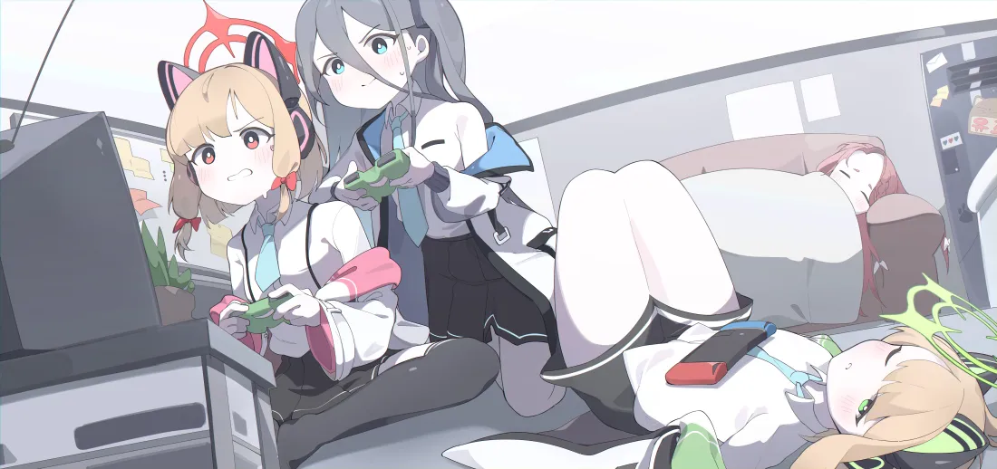 9k动漫少女壁纸｜兽耳角色背景 - 室内场景「哲风壁纸」