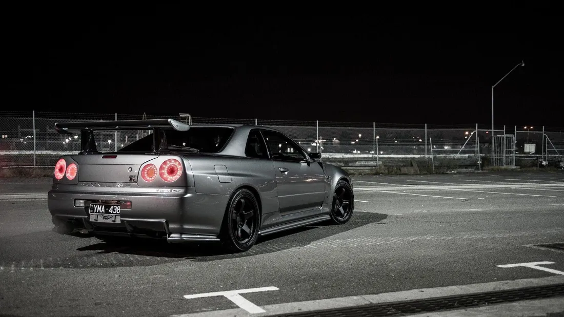 2kGT-R R34壁纸｜黑色跑车背景 - 经典「哲风壁纸」