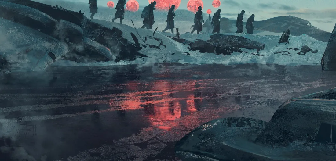 3k战争部队雪地壁纸｜红影战场背景 - 冰面「哲风壁纸」