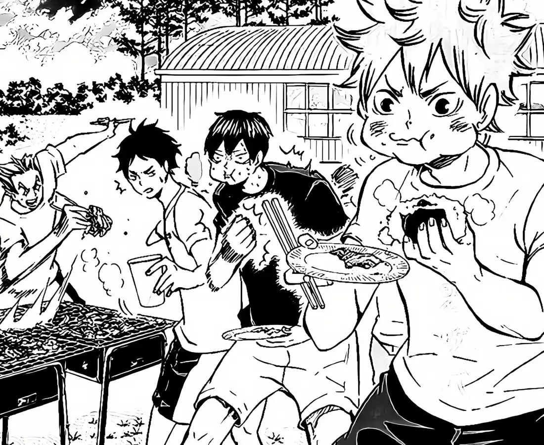 2k排球少年日向翔阳烧烤壁纸｜黑白漫画 - 角色互动「哲风壁纸」