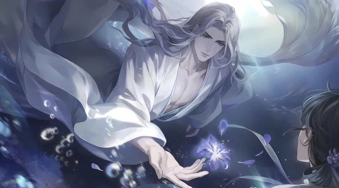 2k夏萧因世界之外古风壁纸｜白衣魔法互动 - 梦幻「哲风壁纸」