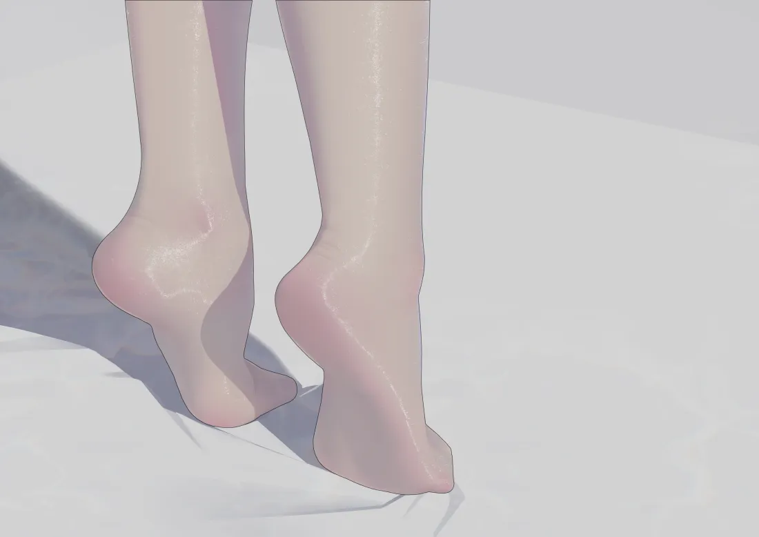5k动漫脚壁纸｜白色背景 - CG动画「哲风壁纸」