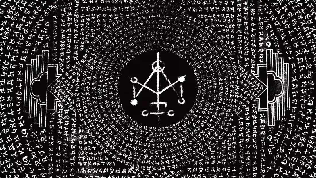 2k《咒》电影壁纸｜神秘符号背景图片 - 暗黑纹理「哲风壁纸」