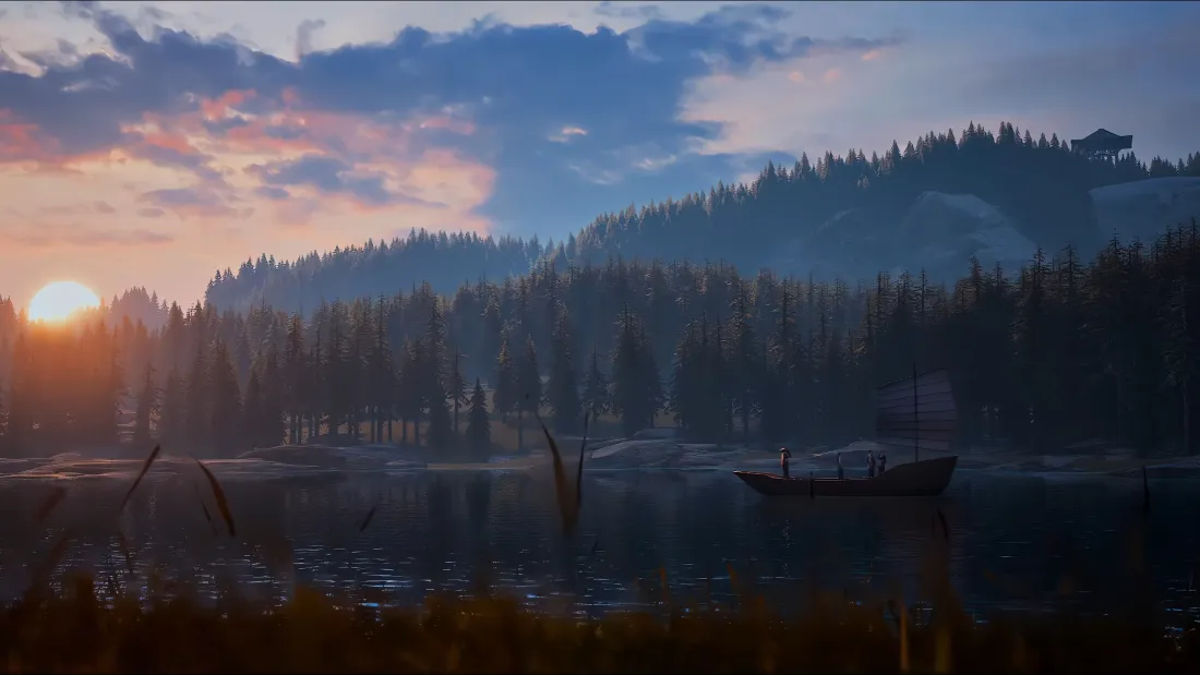 4k凡人修仙传风景壁纸｜日落森林山脉 - 黄昏「哲风壁纸」