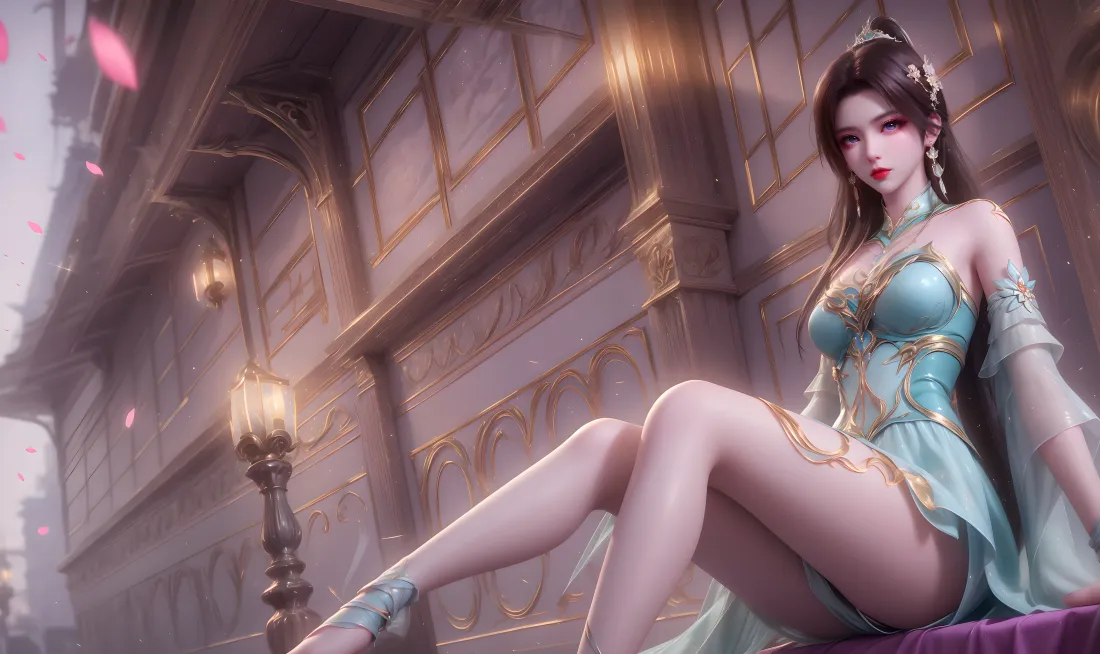 4k薰儿壁纸｜斗破苍穹古风建筑背景 - 古风美女「哲风壁纸」