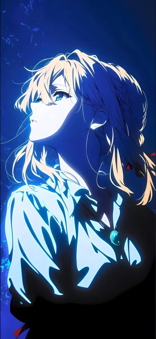 薇尔莉特手机壁纸｜紫罗兰永恒花园 - 蓝调光影「哲风壁纸」