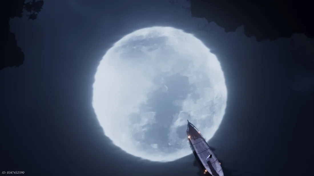 2k燕云月夜剑壁纸｜游戏背景 - 满月古风「哲风壁纸」